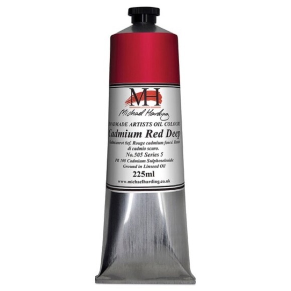 Michael Harding Artists Oil Color - Cadmium Red Deep, 225 ml tube NEW - Picture 4 of 4